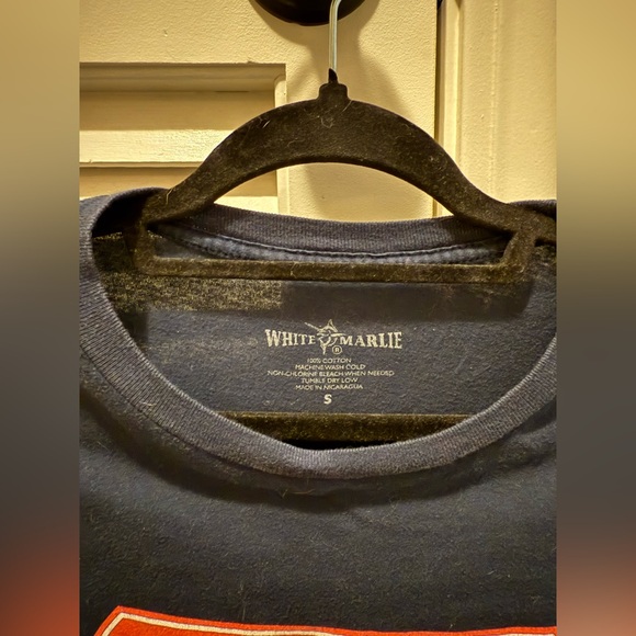 White Marlie Navy Long Sleeve Shirt - Picture 3 of 4